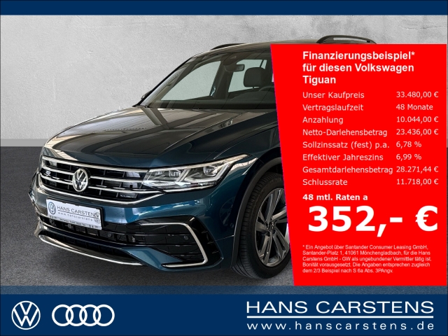 Volkswagen Tiguan 2,0 TDI R-Line DSG AHK Navi Rückfahrkam.