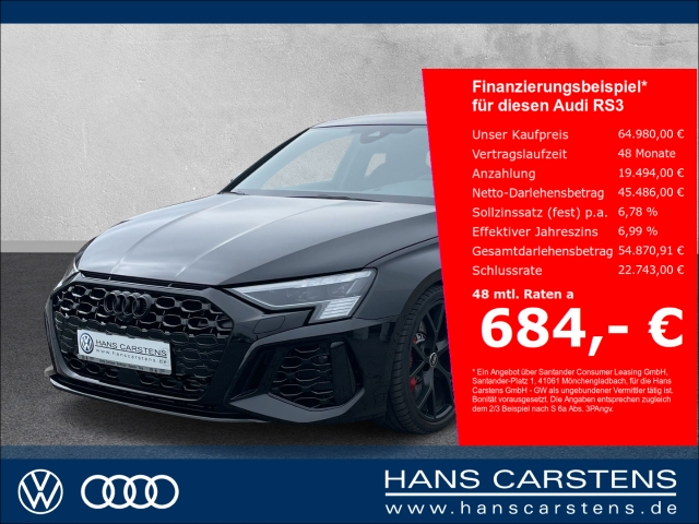 Audi RS3 Sportback 2.5 TFSI quattro Pano Navi Leder LED B&O