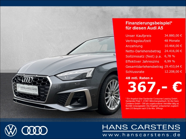 Audi A5 Cabriolet 40 TDI quattro S line Leder Navi